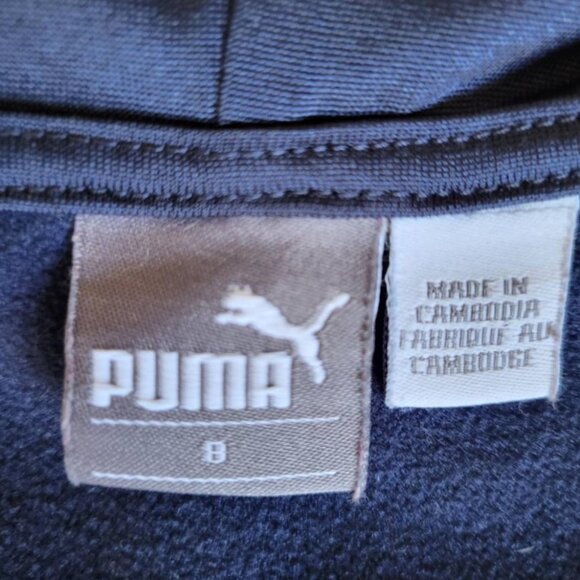 Girls Puma size 8 pink and blue hooded zip jacket - Picture 3 of 7